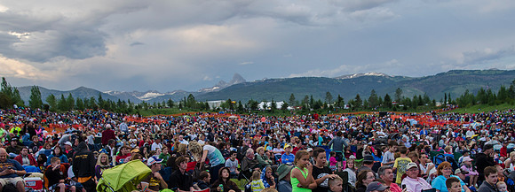 Celebrate America, an Independence Day Celebration at the Huntsman Springs Golf Course in Driggs, Idaho. It was free fun for everyone, bounce toys for kids and a concert featuring two of the original