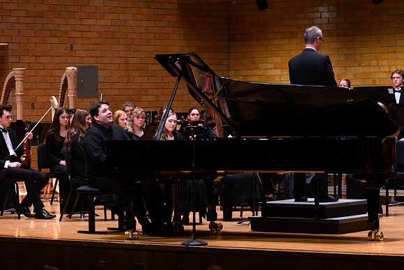 The BYU-Idaho Symphony Orchestra preformed a concert under the direction of Dr. Robert Tueller. The concert included pieces from Nikolai Rimsky-Korsakov Scheherazade and Ludwig van Beethoven.