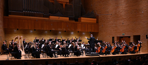 The BYU-Idaho Symphony Orchestra preformed a concert under the direction of Dr. Robert Tueller. The concert included pieces from Nikolai Rimsky-Korsakov Scheherazade and Ludwig van Beethoven.