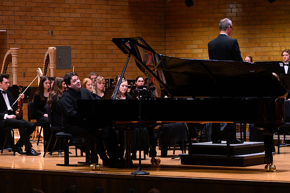 The BYU-Idaho Symphony Orchestra preformed a concert under the direction of Dr. Robert Tueller. The concert included pieces from Nikolai Rimsky-Korsakov Scheherazade and Ludwig van Beethoven.