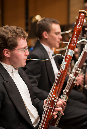 Symphony Orchestra under the direction of Robert Tueller during a dress rehearsal for a performance of Brahms Symphony, No. 1.