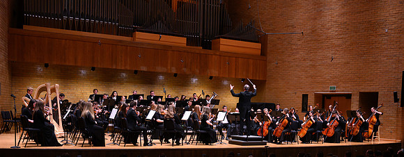 The BYU-Idaho Symphony Orchestra preformed a concert under the direction of Dr. Robert Tueller. The concert included pieces from Nikolai Rimsky-Korsakov Scheherazade and Ludwig van Beethoven.
