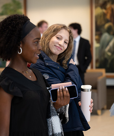 Students in Sunday dress after devotional in the BYU-Idaho Center.