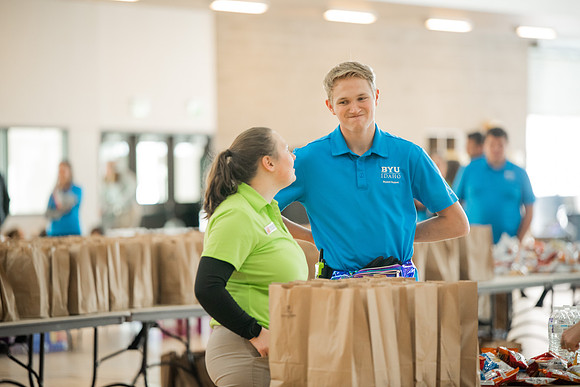 New BYUI students participate in service projects during Get Connected in the Winter 2022 semester.