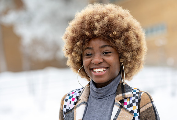 A smile to brighten your day on a frosty winter morning at BYU-Idaho.