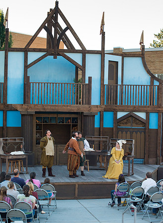 Brigham Young University-Idaho's production of The Shomaker's Holiday performed out in the amphitheatre in front of the McKay Library.