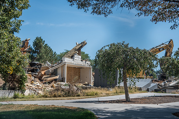 BYU-Idaho Kirkham building demolition. Summer Term