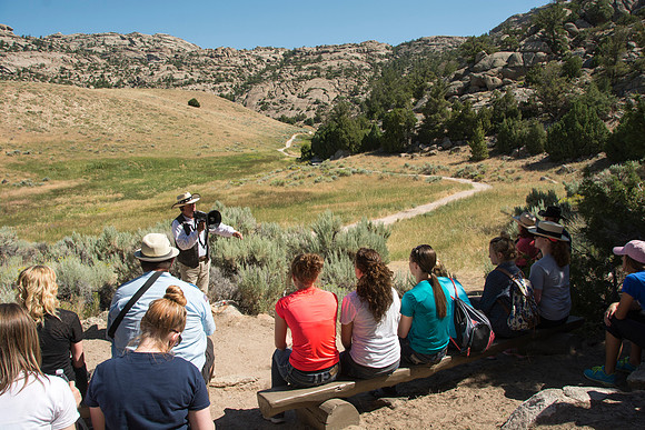 Martin's Cove, a place of refuge for handcart pioneers who were caught in an early winter storm en-route to Salt Lake City, UT.