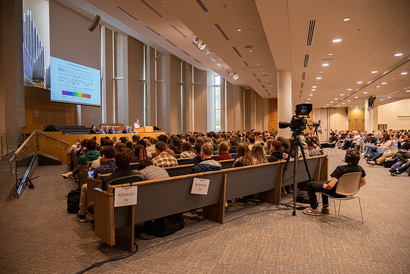 BYUI Forum, Michelle Amos. Located in the Taylor chapel.