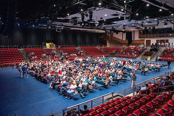 Jim Curry performs songs of John Denver at the Hart Auditorium.