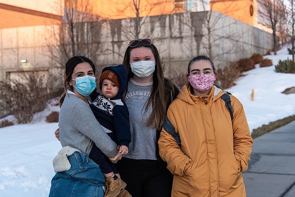 Students on campus - Jan 2021