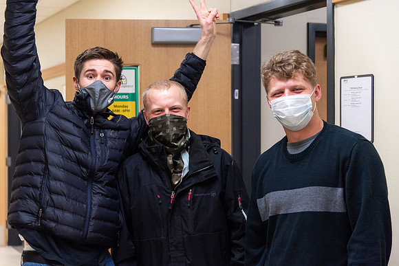 Students on campus - Jan 2021