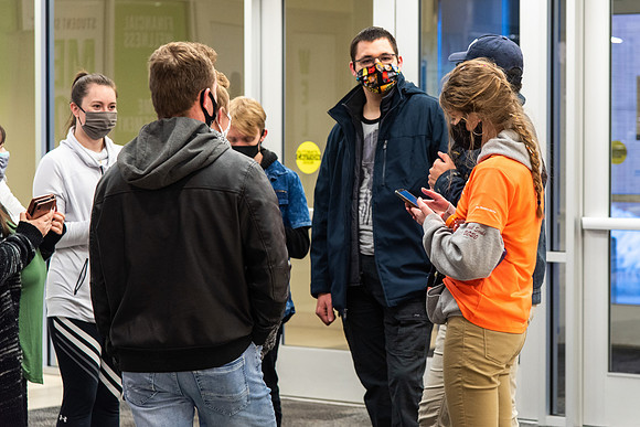 Students on campus - Jan 2021