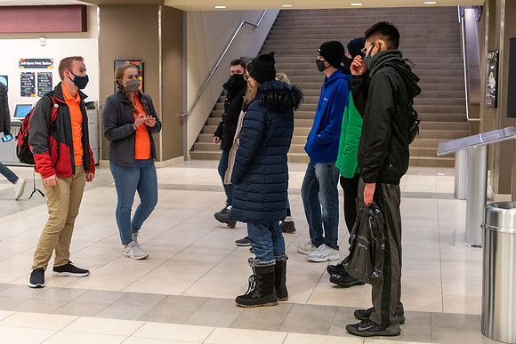 Students on campus - Jan 2021