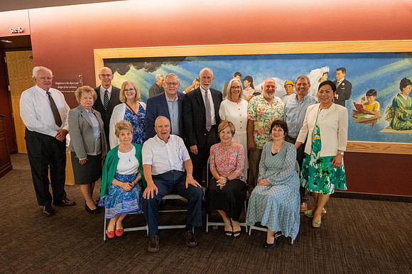 Opening ceremony with VIPs who helped bring the murals to campus.
