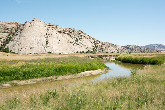 Martin's Cove, a place of refuge for handcart pioneers who were caught in an early winter storm en-route to Salt Lake City, UT.
