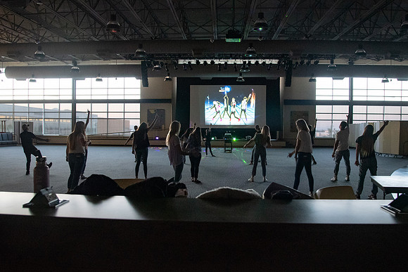 Students enjoy activities while wearing face masks to kick off the fall semester.