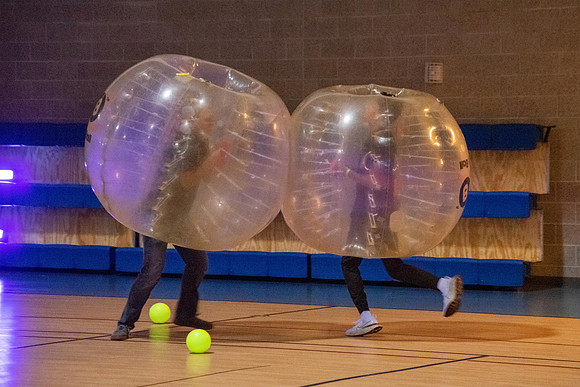 Students enjoy activities while wearing face masks to kick off the fall semester.