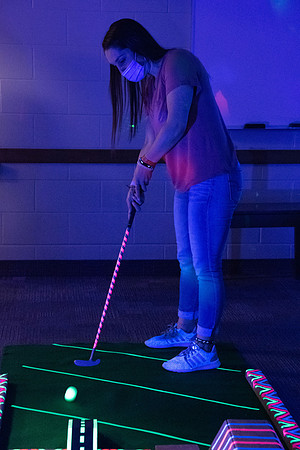 Students enjoy activities while wearing face masks to kick off the fall semester.