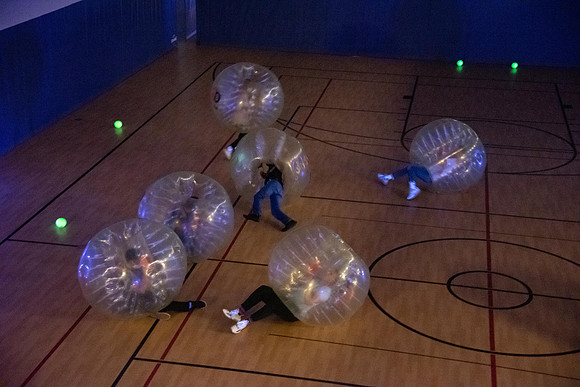 Students enjoy activities while wearing face masks to kick off the fall semester.