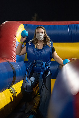 Students enjoy activities while wearing face masks to kick off the fall semester.