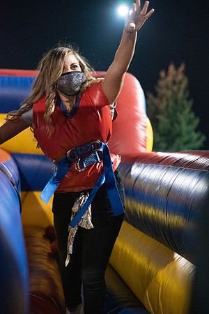 Students enjoy activities while wearing face masks to kick off the fall semester.