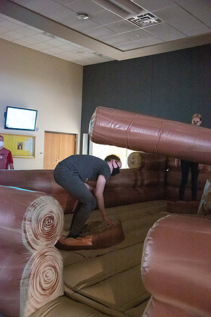 Students enjoy activities while wearing face masks to kick off the fall semester.