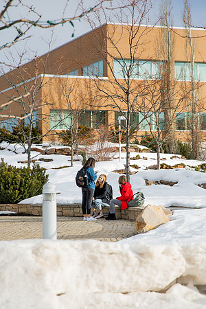 Afternoon walk around campus after snow during Covid-19 pandemic.