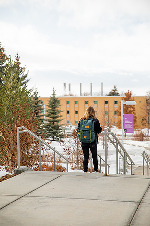 Afternoon walk around campus after snow during Covid-19 pandemic.