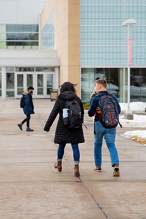 Afternoon walk around campus after snow during Covid-19 pandemic.