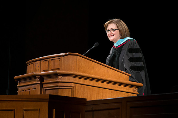 BYU-Idaho December 2013 graduation. Relief Society General President Linda K. Burton addressed the graduates.