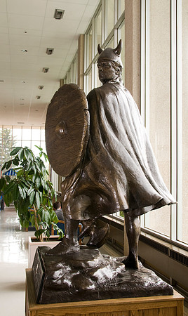 Thor statue in the Hart building foyer.