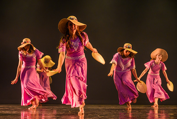 The Department of Theatre and Dance colorful Extravadance performance. Held in the Snow Drama Theatre.