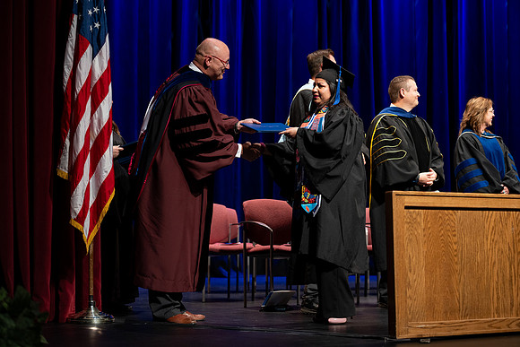 Graduates during convocation for the College of Academic Success & Interdisciplinary Studies.