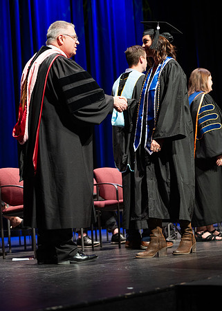 Graduates during convocation for the College of Academic Success & Interdisciplinary Studies. Speakers: Kevin Brower, Jenna Kate Wilson, Tyler Christensen