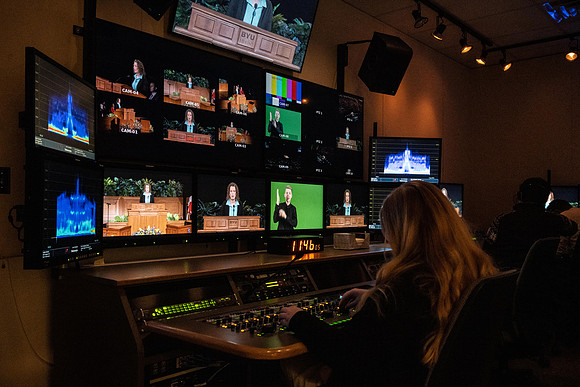 Behind the scenes of devotional in the I-Center.