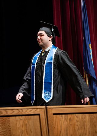 Graduates during convocation for the College of Physical Science and Engineering.