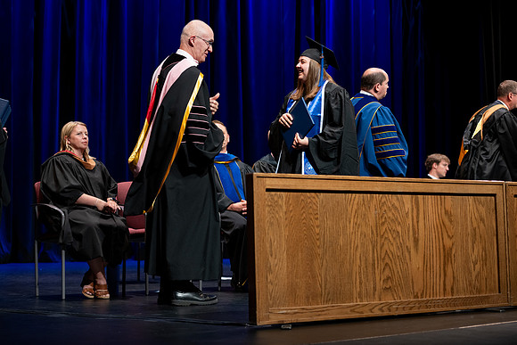 Graduates during convocation for the College of Performing and Visual Arts.