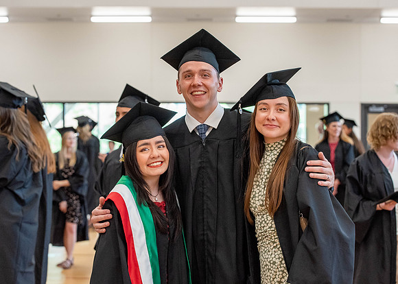 Students graduating from the class of July 2023, at BYU-Idaho. Elder Bedner gives the commencement speech.