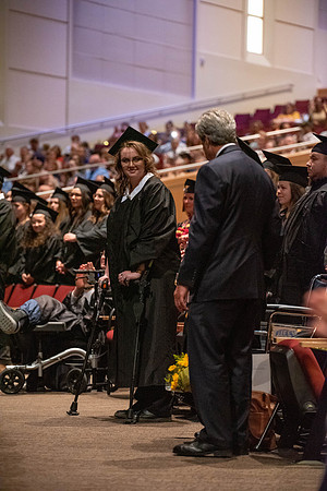 Students graduating from the class of July 2023, at BYU-Idaho. Elder Bedner gives the commencement speech.