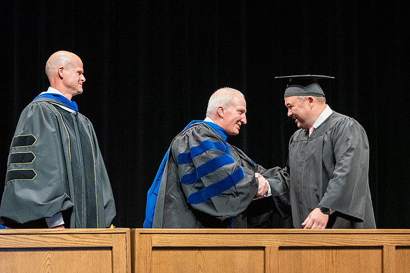 Graduates during convocation of the College of Physical Sciences and Engineering.