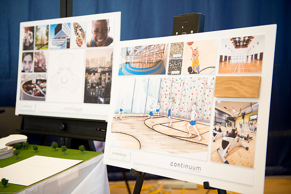 Students present their projects for the Student Research and Creative Works Conference.