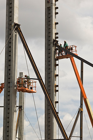Construction on the Auditorium, later named the BYU-Idaho Center.