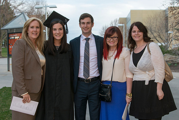 Brigham Young University-Idaho Graduates tour campus with their families saying goobyes to peers and getting pictures with friends and family before the convocation ceremonies. Photo by Ryan Chase