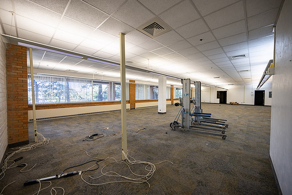 Beginning stages of the remodeling of the McKay library.