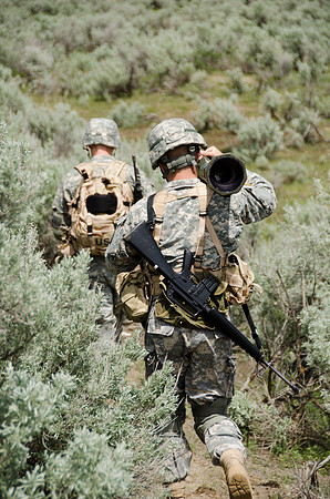 ROTC does some training West of R Mountain.