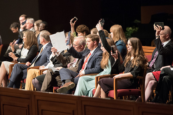 Devotional participants show they are ready to learn.
