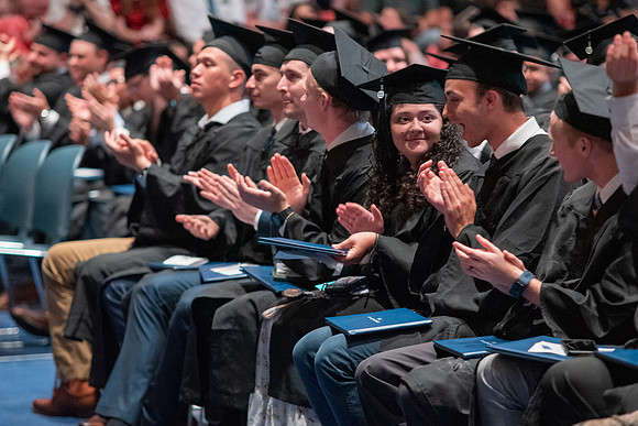 Graduates during convocation of the College of Physical Sciences and Engineering.