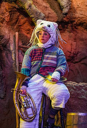 The theatre department's dress rehearsal of the Wind in the Willows in the Snow Drama Theatre.