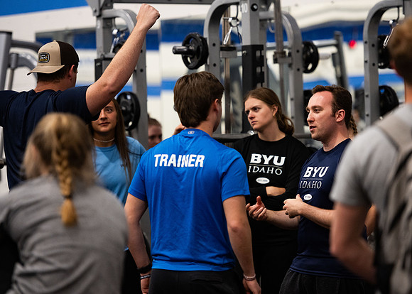 BYUI Wellness Center Power Lifting Training.